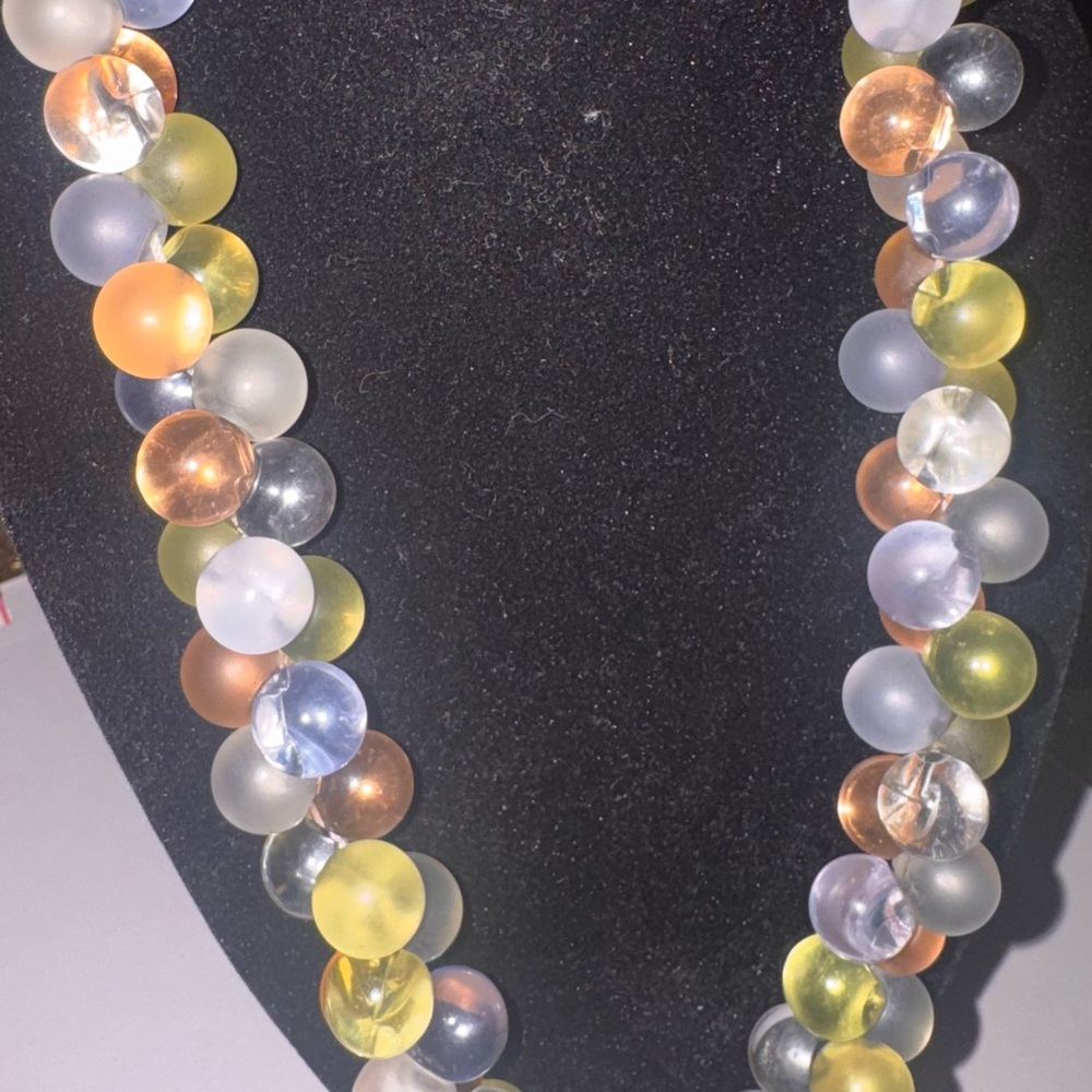 VINTAGE Monet Translucent Beaded Necklace